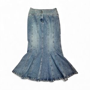 Vintage Y2k jeanology denim maxi skirt size M